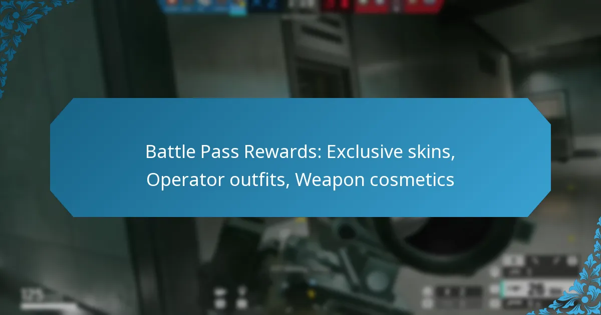Battle Pass Rewards: Exclusive skins, Operator outfits, Weapon cosmetics