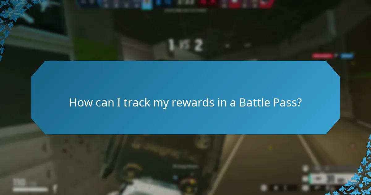 How can I track my rewards in a Battle Pass?
