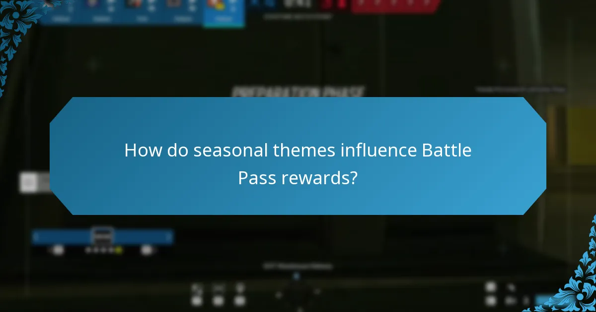 How do seasonal themes influence Battle Pass rewards?